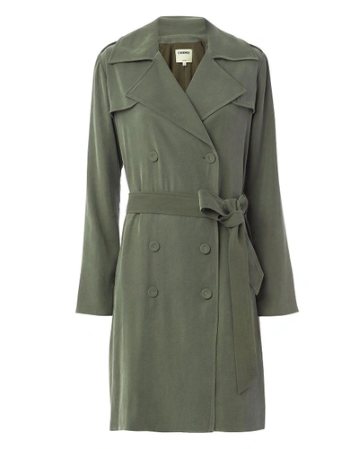 Shop L Agence Elie Belted Trench Olive/army