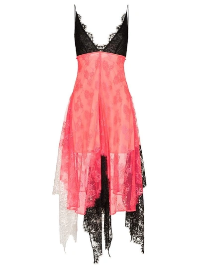 Shop Christopher Kane Neon Lace Cami Dress - Pink In Pink & Purple