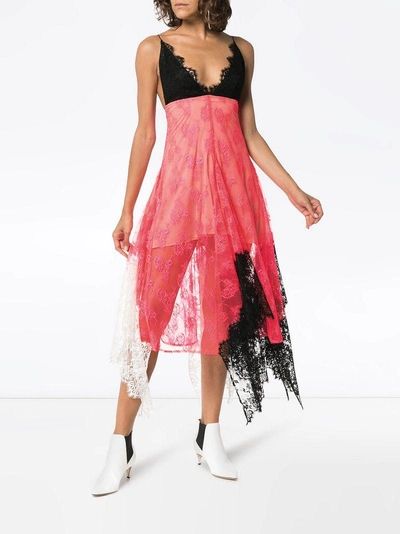 Shop Christopher Kane Neon Lace Cami Dress - Pink In Pink & Purple