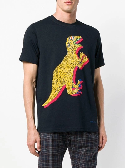 Shop Paul Smith Dinosaur Print T-shirt In Blue