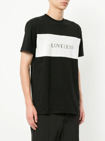 Shop Loveless Logo Print T-shirt - Black
