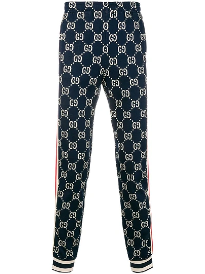 Shop Gucci Supreme Sweatpants In Blue