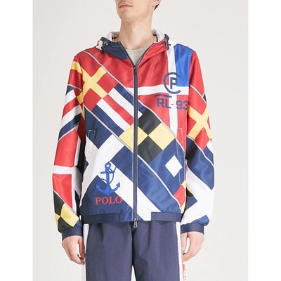 Shop Polo Ralph Lauren Nautical-print Shell Jacket In Sailing Flags