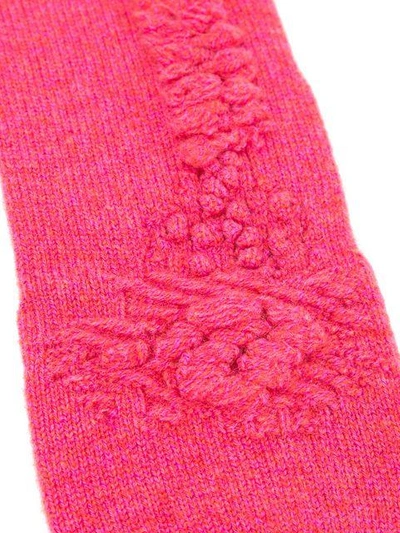 Shop Barrie Bright Side Cashmere Fingerless Gloves In Pink