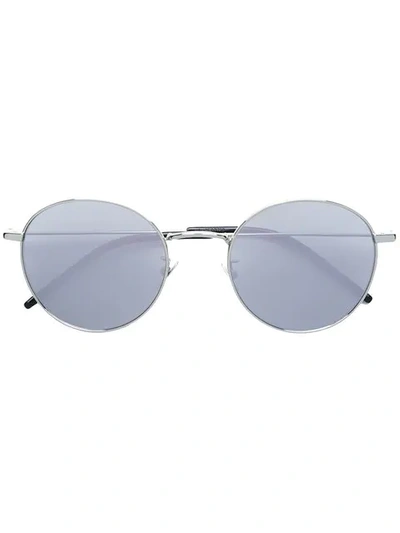 Shop Saint Laurent Classic 250 Sunglasses In Metallic