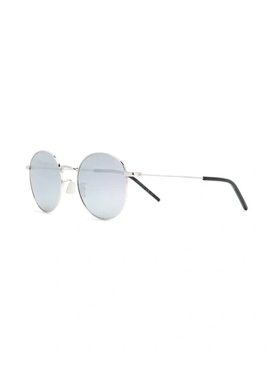 Shop Saint Laurent Classic 250 Sunglasses In Metallic