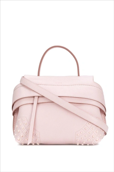 Shop Tod's Mini Wave Bag In Pink (pink)