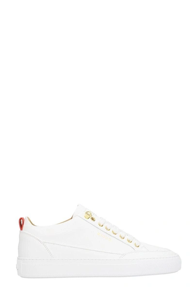 Shop Mason Garments White Leather Sneakers