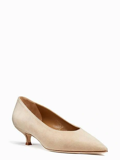 Shop Kate Spade Dale Kitten Heels In Cashmere