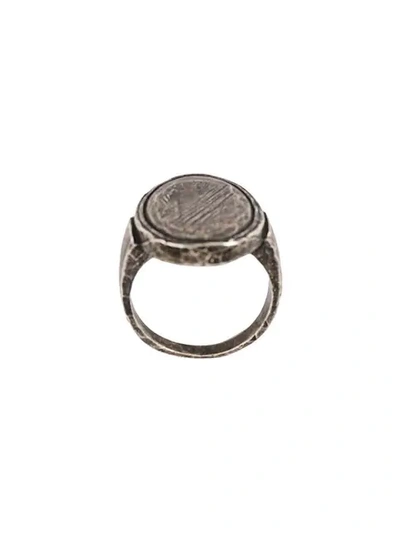 Shop Ann Demeulemeester Cocktail Flat Round Ring In Metallic