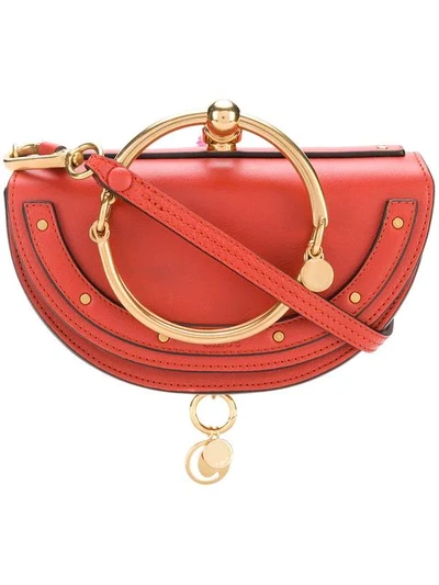Shop Chloé Nile Minaudière Handbag In 647 Earthy Red