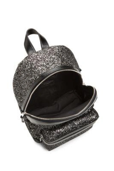 Shop Saint Laurent Mini City Glitter Backpack In Black Multi