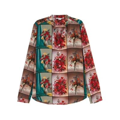 Shop Stella Mccartney Floral-print Silk Shirt