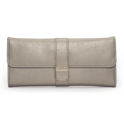 Shop Wolf The Alkemistry Pewter Leather Jewellery Roll In Silver