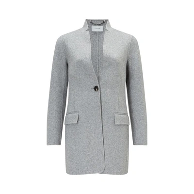 Shop Jigsaw Double Face Chip Rever Coat In Grey Melange