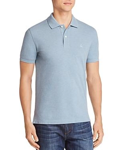 Shop Brooks Brothers Slim Fit Polo Shirt In Dusty Blue Heather