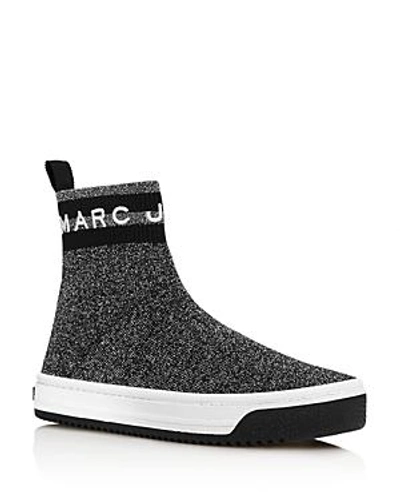 Shop Marc Jacobs Women's Dart Sock Sneakers In Silver Multi