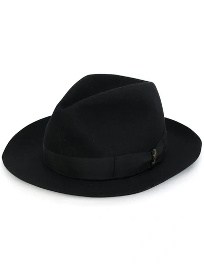 Shop Borsalino Fedora Hat - Black