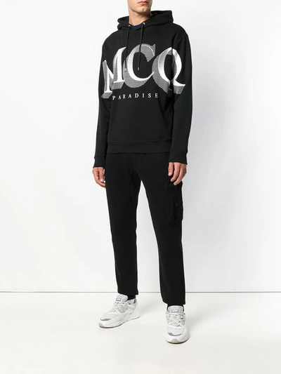 Shop Mcq By Alexander Mcqueen Logo Hoodie In Black