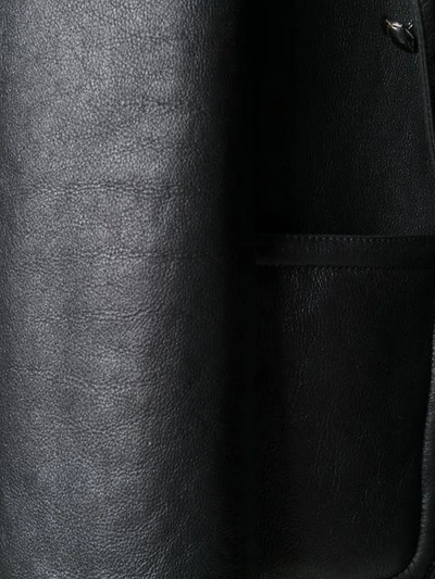 Shop Saint Laurent Shearling Lined Jacket In Black