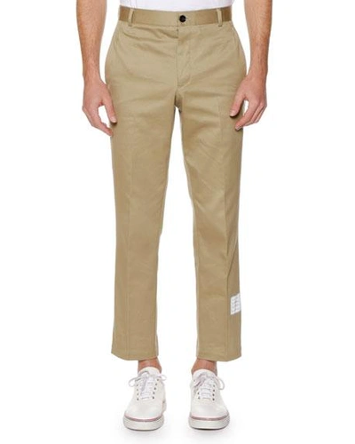 Shop Thom Browne Unstructured Twill Chino Pants In Camel