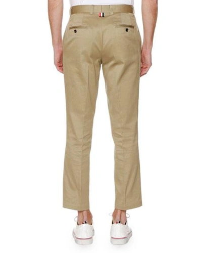 Shop Thom Browne Unstructured Twill Chino Pants In Camel