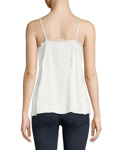 Shop Cami Nyc The Sweetheart Charmeuse Cami With Lace In White