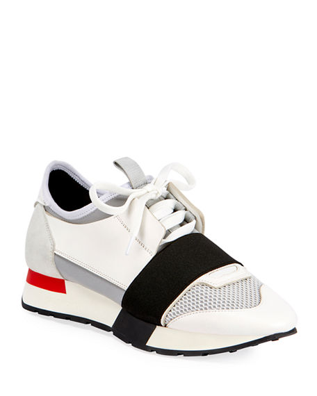 balenciaga race runner white black
