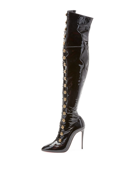 louboutin pointed boots