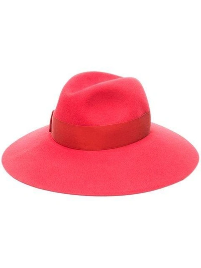 Shop Borsalino Rasato Hat - Red