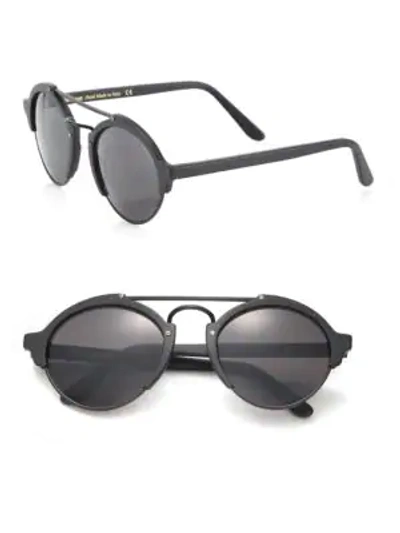 Shop Illesteva Milan Ii Matte Black Sunglasses