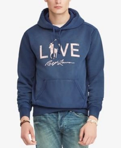 Polo Ralph Lauren Live Graphic Hooded Sweatshirt In Spring Navy | ModeSens