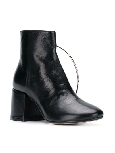 Shop Mm6 Maison Margiela Ring-detail Ankle Boots In Black