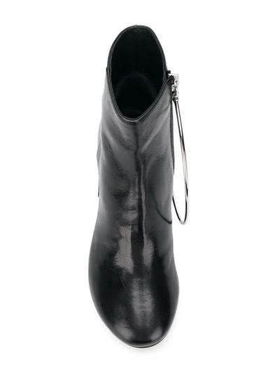 Shop Mm6 Maison Margiela Ring-detail Ankle Boots In Black