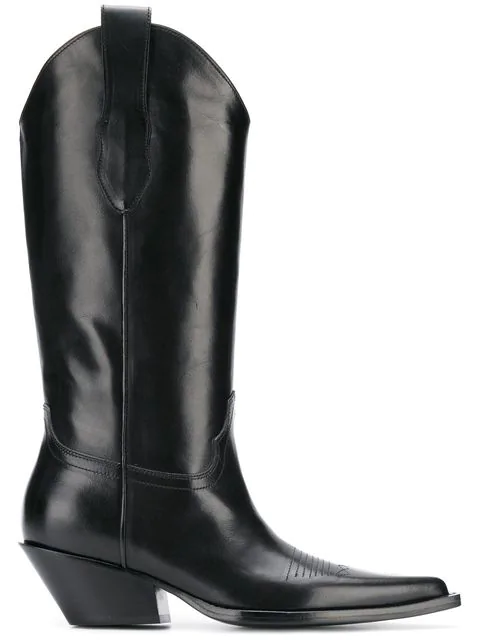 Maison Margiela Cowboy Stiefel Mit Spitzer Kappe Schwarz In Black Modesens