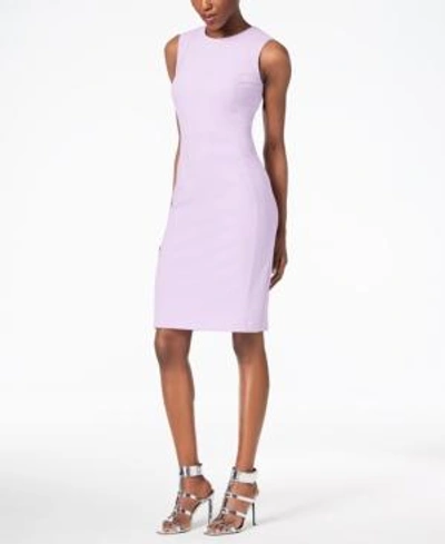 Shop Calvin Klein Scuba Crepe Sheath Dress In Opal