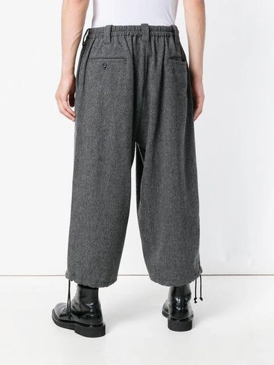 tweed drop crotch trousers