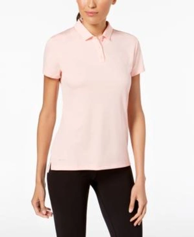 Shop Nike Dry Golf Polo In Storm Pink/silver