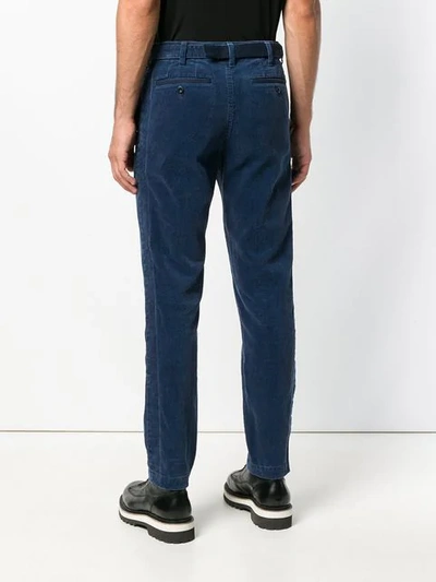Shop Sacai Corduroy Jeans In Blue