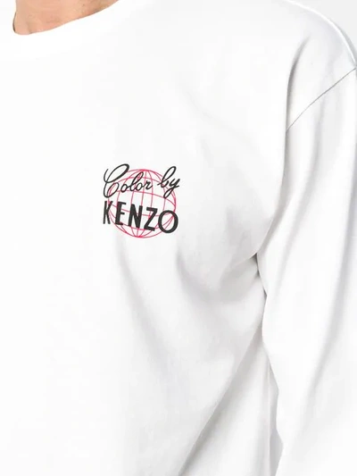 Shop Kenzo Color By  Longsleeved T-shirt - White