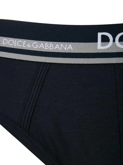 Shop Dolce & Gabbana Logo Briefs In Blue