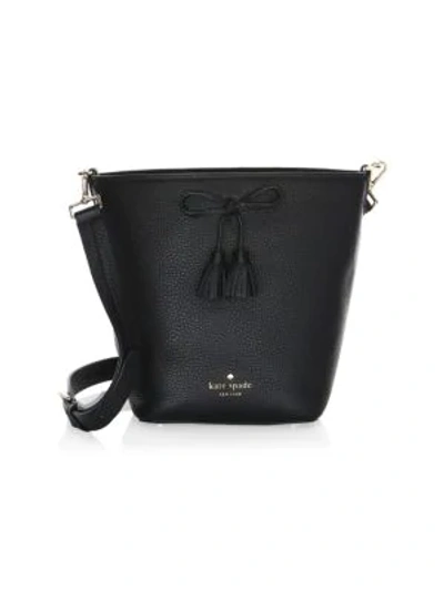 Shop Kate Spade Hayes Street Vanessa Leather Bucket Bag In Black