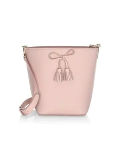 Shop Kate Spade Hayes Street Vanessa Leather Bucket Bag In Warm Vellum