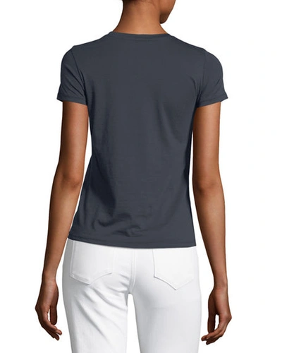 Vince Essential Crewneck Top In Coastal