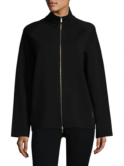 Shop Lafayette 148 Ponte Topper Jacket In Black