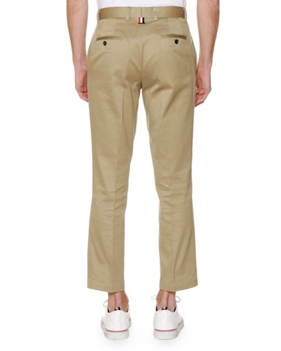Shop Thom Browne Unstructured Twill Chino Pants In Camel