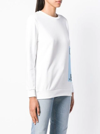 Shop Ck Jeans Logo Print Sweatshirt In White