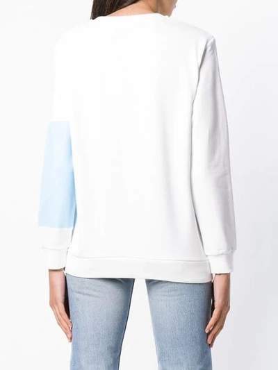 Shop Ck Jeans Logo Print Sweatshirt In White