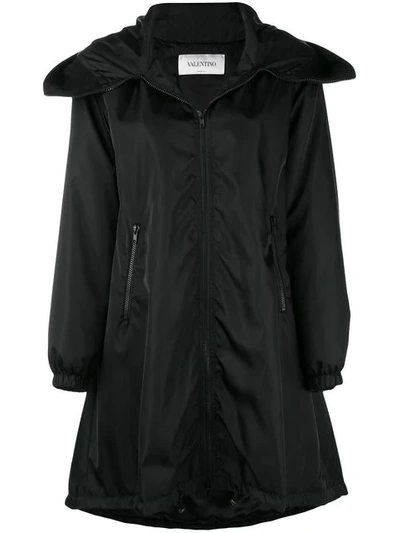 Shop Valentino Vltn Hooded Coat
