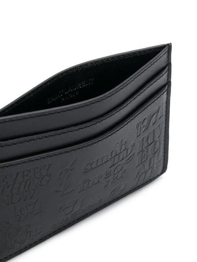 Shop Saint Laurent Embossed Cardholder - Black